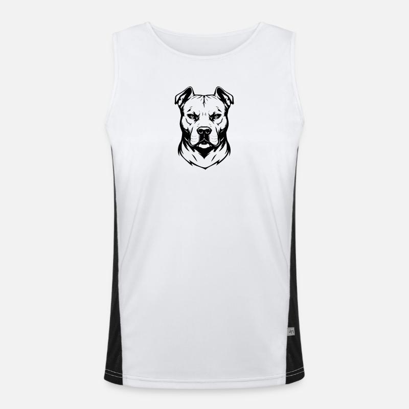 Pitbull design noir Débardeur respirant contrasté Homme 