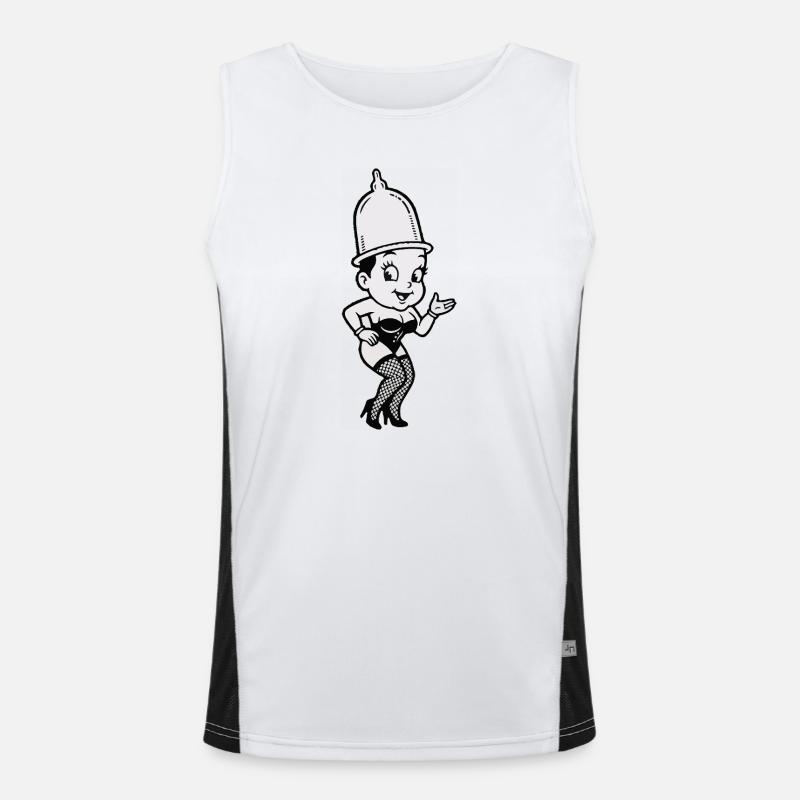 Silhouette Pin-up Burlesque Rétro Débardeur respirant contrasté Homme 