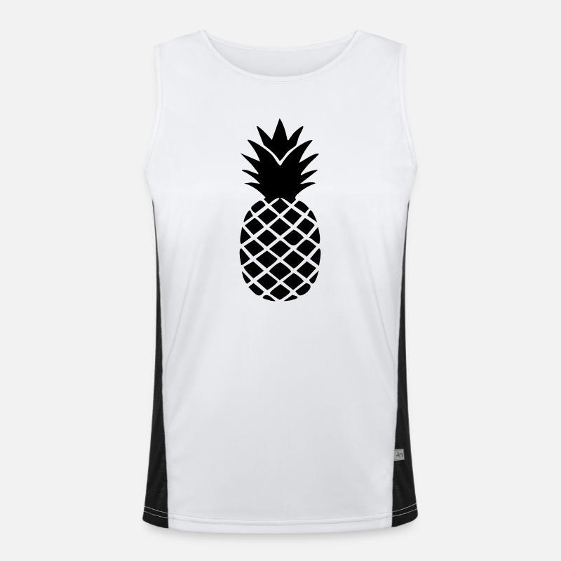 Silhouette ananas – Style tropical statement Débardeur respirant contrasté Homme 