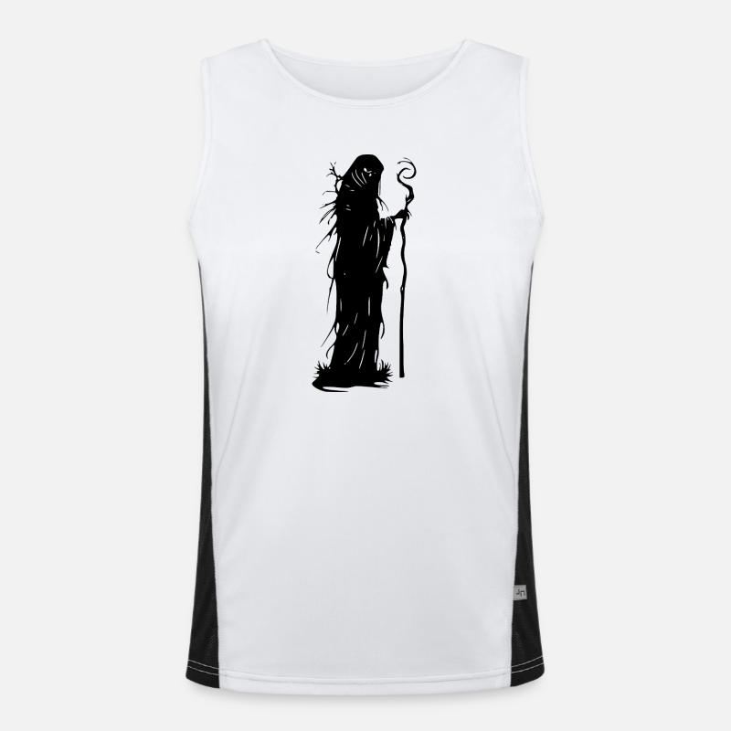 Banshee Silhouette - Men's Functional Contrast Tank Top  - white/black