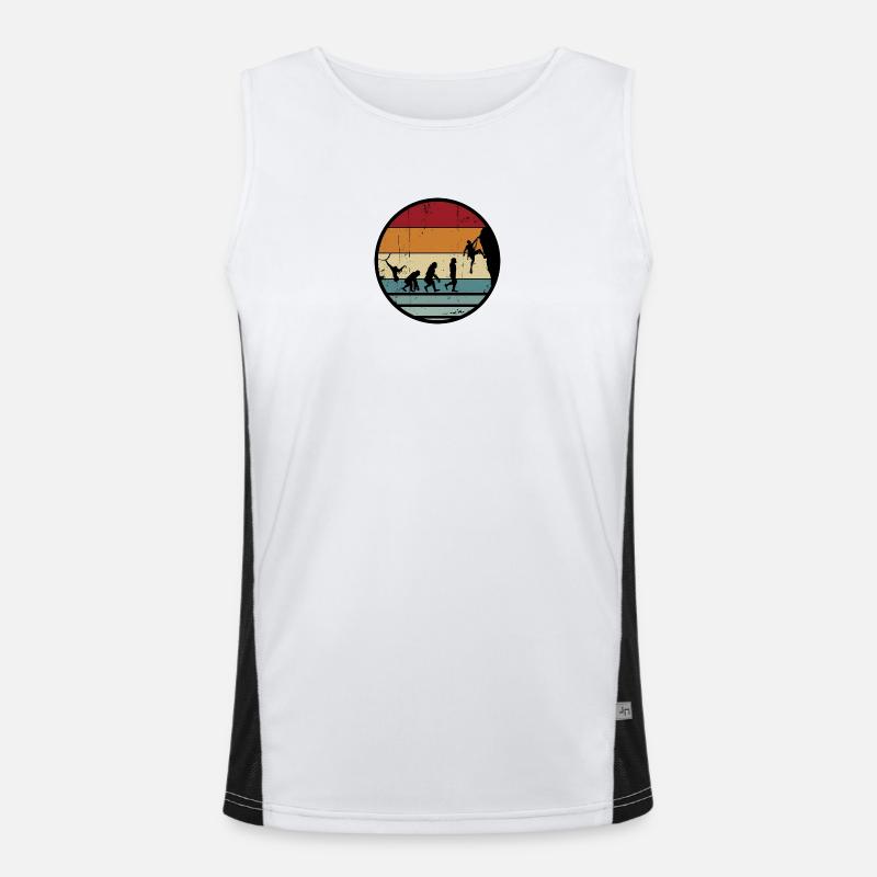 Evolution Climber Retro Circle - Men's Functional Contrast Tank Top  - white/black