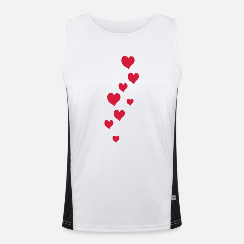 flying hearts Débardeur respirant contrasté Homme 