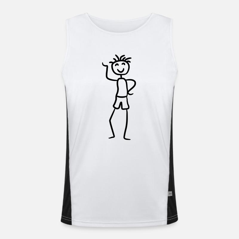 Glücklicher cooler Junge Funktionelles Kontrast-Tank Top für Männer 