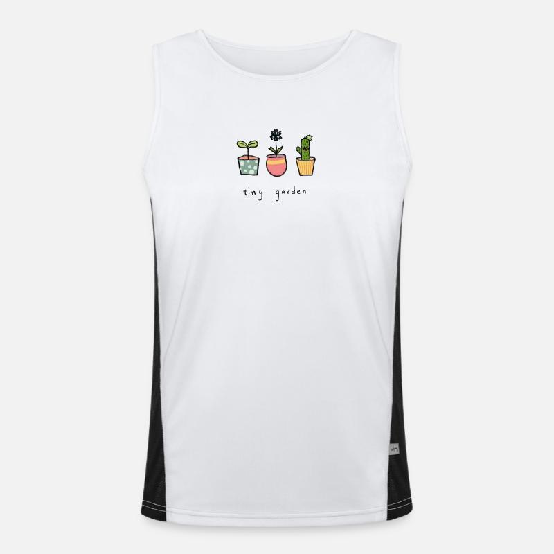 Tiny Garden Blumentöpfe Funktionelles Kontrast-Tank Top für Männer 