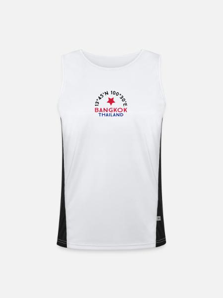 Bangkok - Men's Functional Contrast Tank Top - white/black