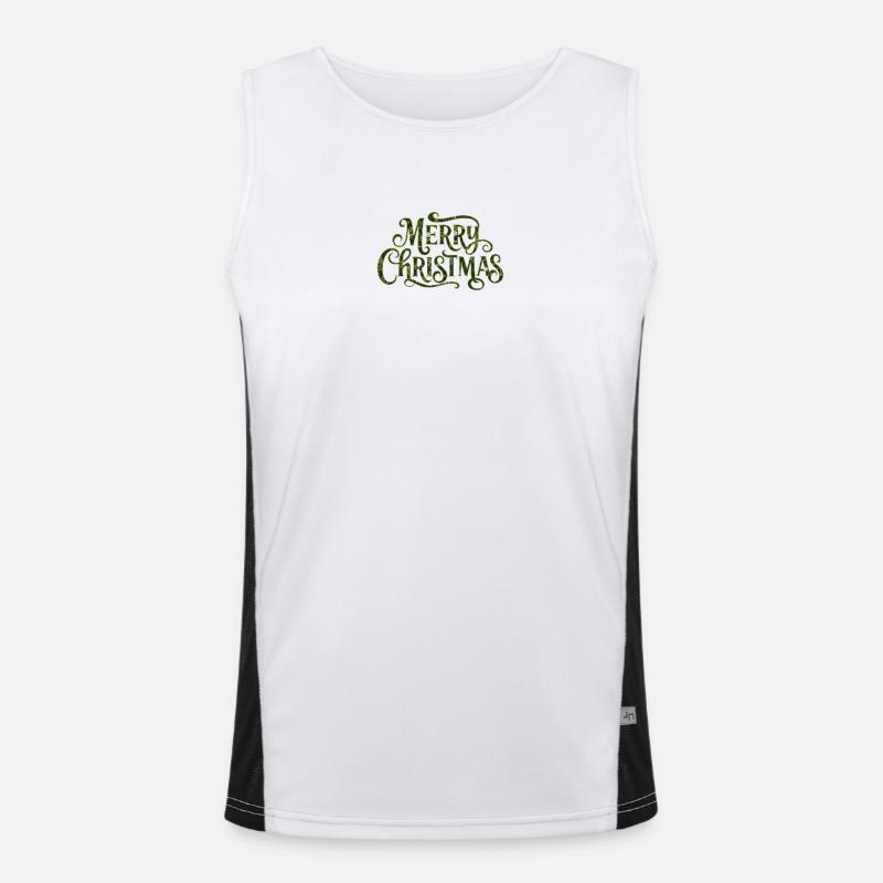 Message de Noël Vintage Vert Débardeur respirant contrasté Homme 