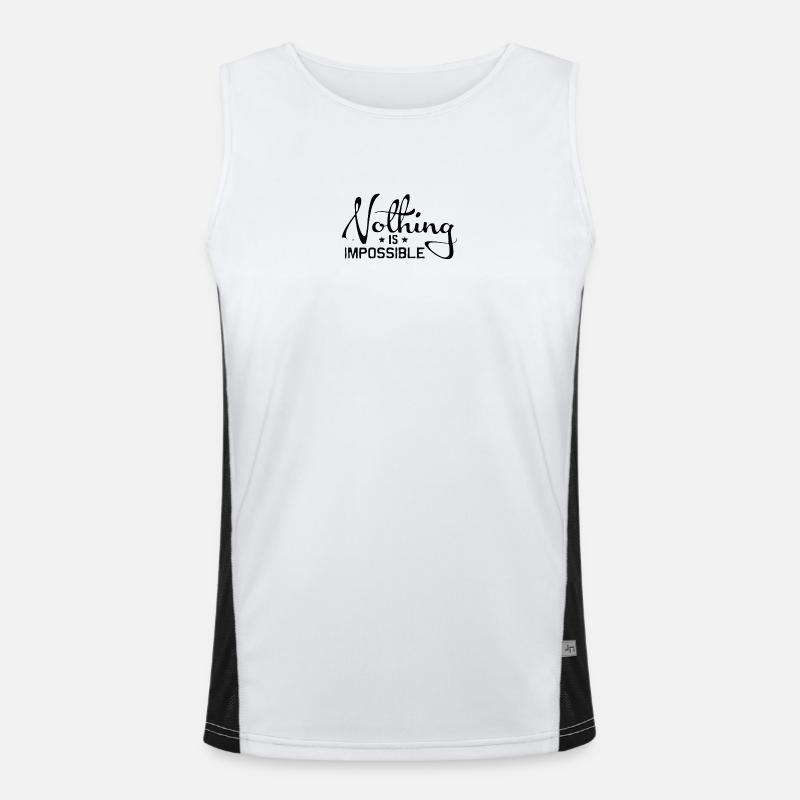 Nothing is impossible – coffee art Men's Functional Contrast Tank Top 