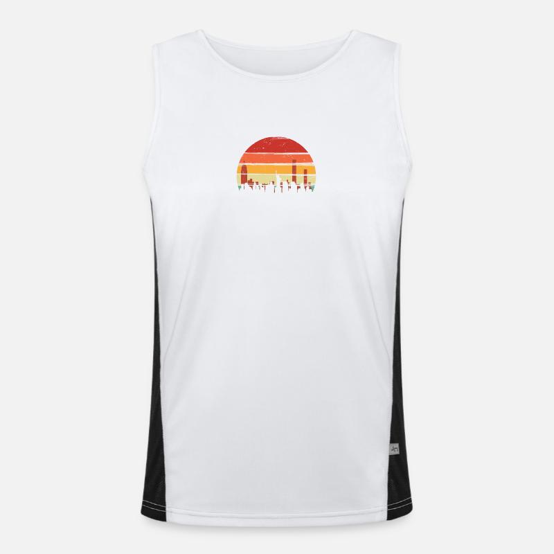Sunset Skyline Echo Débardeur respirant contrasté Homme 