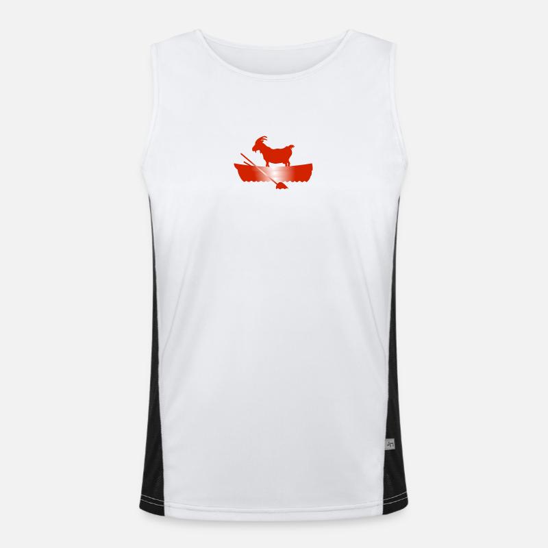 G.O.A.T. Ziege im Boot Funktionelles Kontrast-Tank Top für Männer 