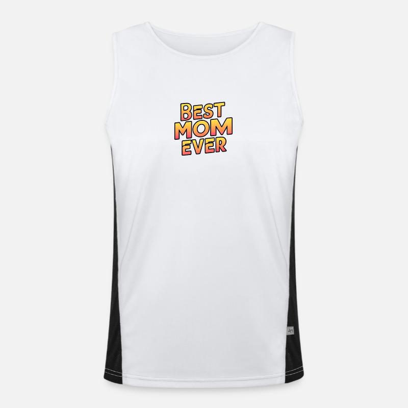 Die beste Mutter aller Zeiten Funktionelles Kontrast-Tank Top für Männer 