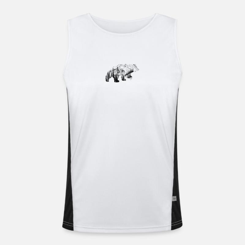 Bärenwald Funktionelles Kontrast-Tank Top für Männer 