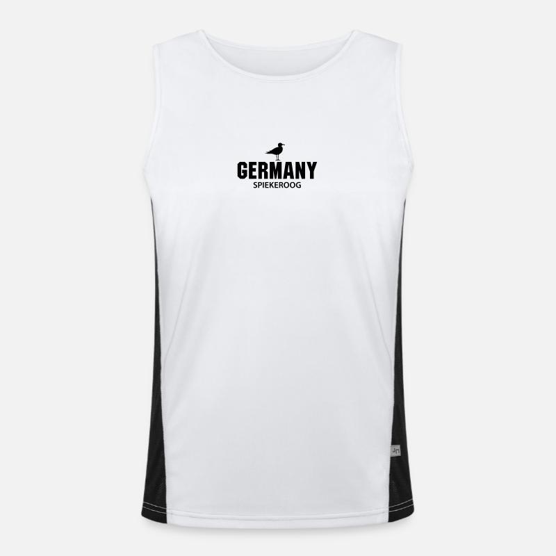 Spiekeroog GERMANY Funktionelles Kontrast-Tank Top für Männer 