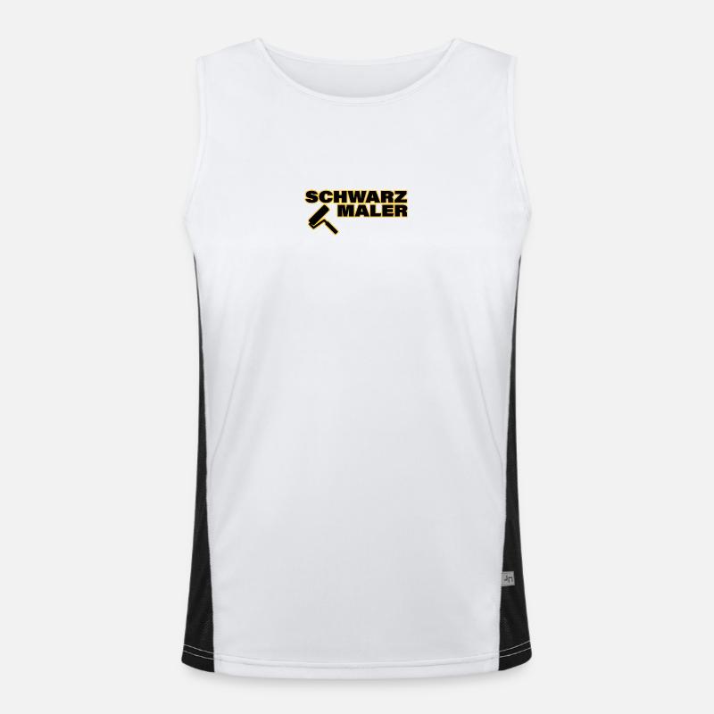 SCHWARZMALER Funktionelles Kontrast-Tank Top für Männer 