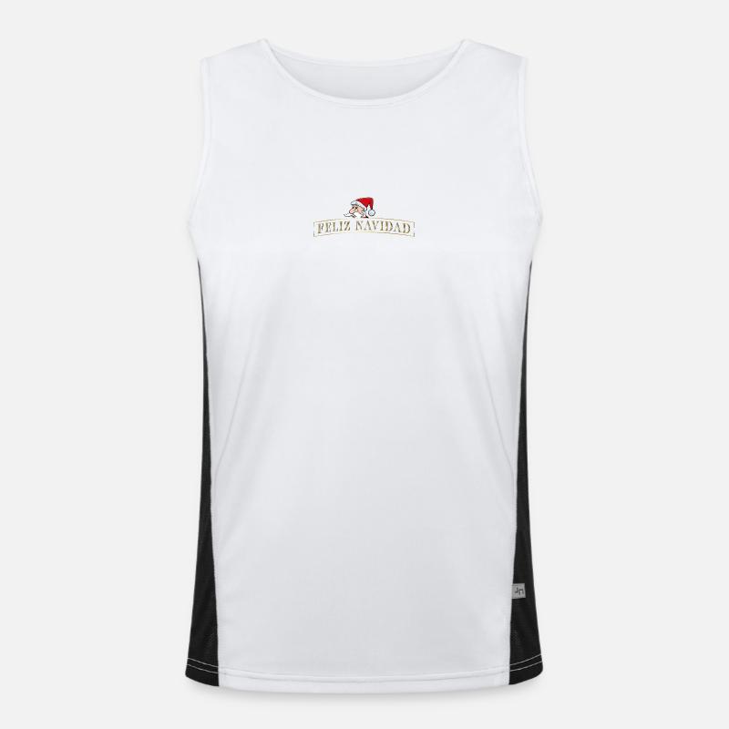 Feliz Navidad Funktionelles Kontrast-Tank Top für Männer 