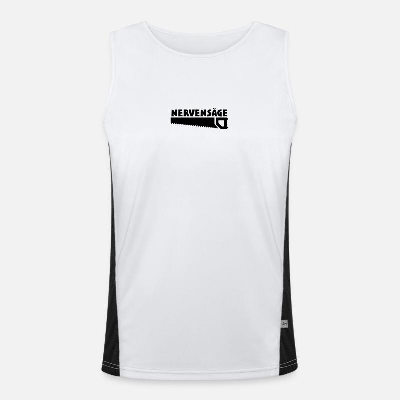 Lustige Sprüche Nervensäge Funktionelles Kontrast-Tank Top für Männer 