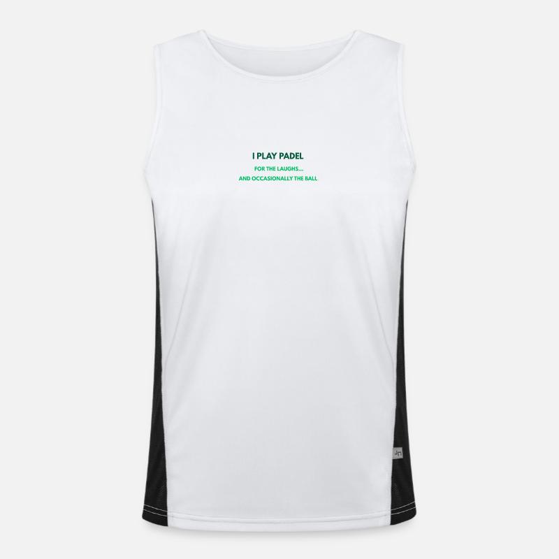 Padel - Mostly Laughing, Sometimes Playing Men's Functional Contrast Tank Top 