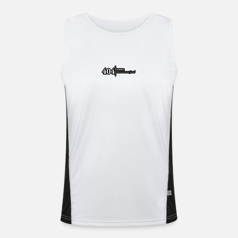404 Motivation Not Found Design Débardeur respirant contrasté Homme 