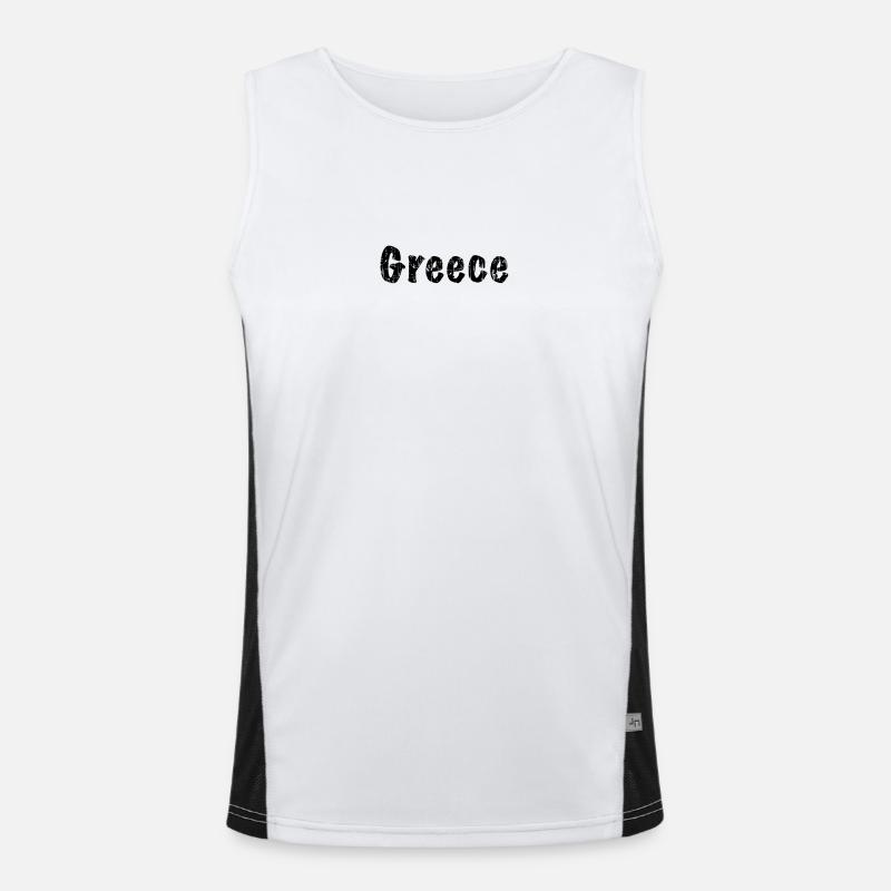 Greece Funktionelles Kontrast-Tank Top für Männer 