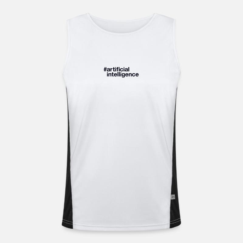 Artificial Intelligence Ki - Men's Functional Contrast Tank Top  - white/black