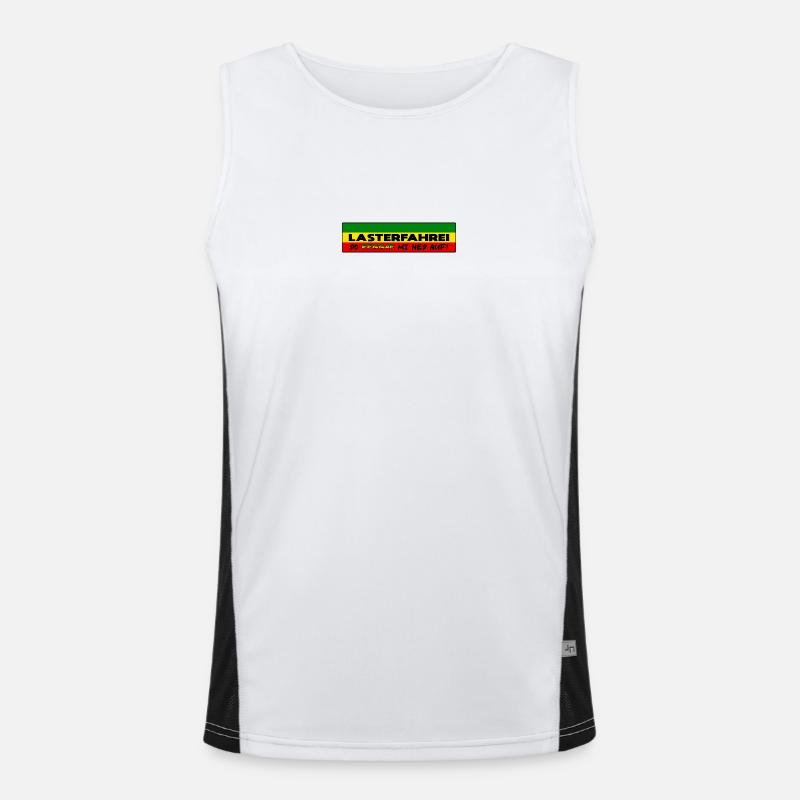 LASTERFAHREI - Do Reggae Mi Ned Auf! REGGAE Eckig Funktionelles Kontrast-Tank Top für Männer 