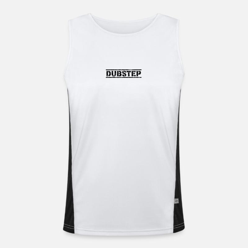 Dubstep - Men's Functional Contrast Tank Top  - white/black