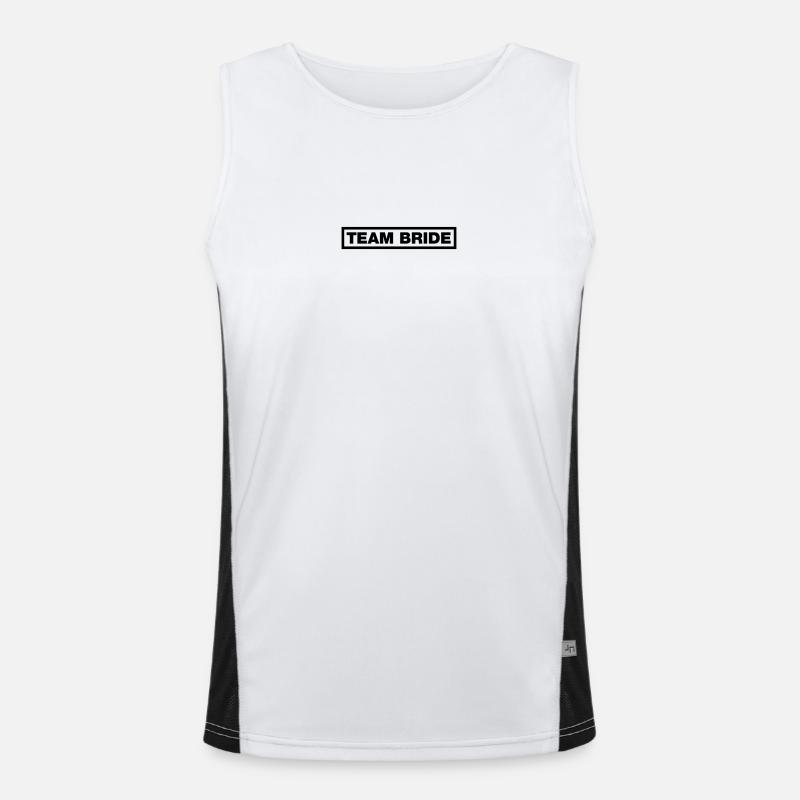 Team Braut (Bride) Funktionelles Kontrast-Tank Top für Männer 