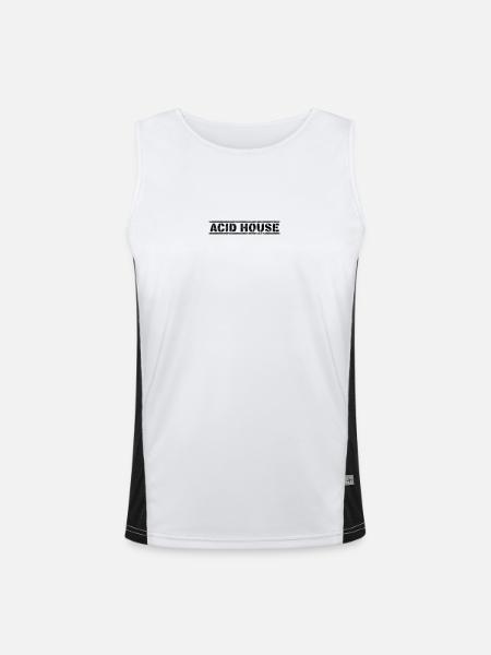Acid House - Men's Functional Contrast Tank Top - white/black