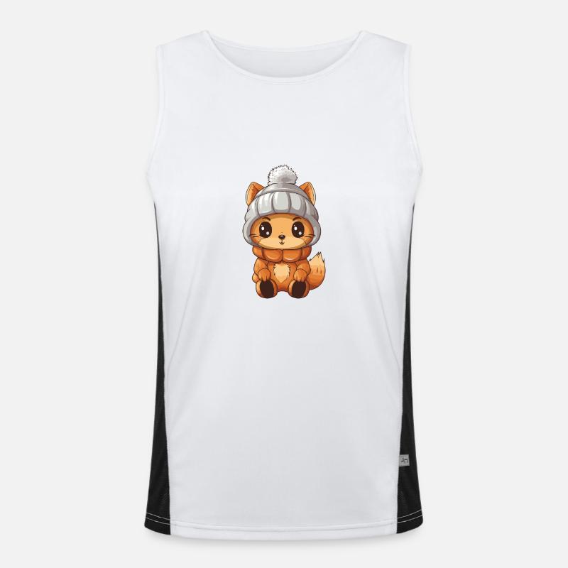 Eichhörnchen Winter Tier Baby Comic Funktionelles Kontrast-Tank Top für Männer 