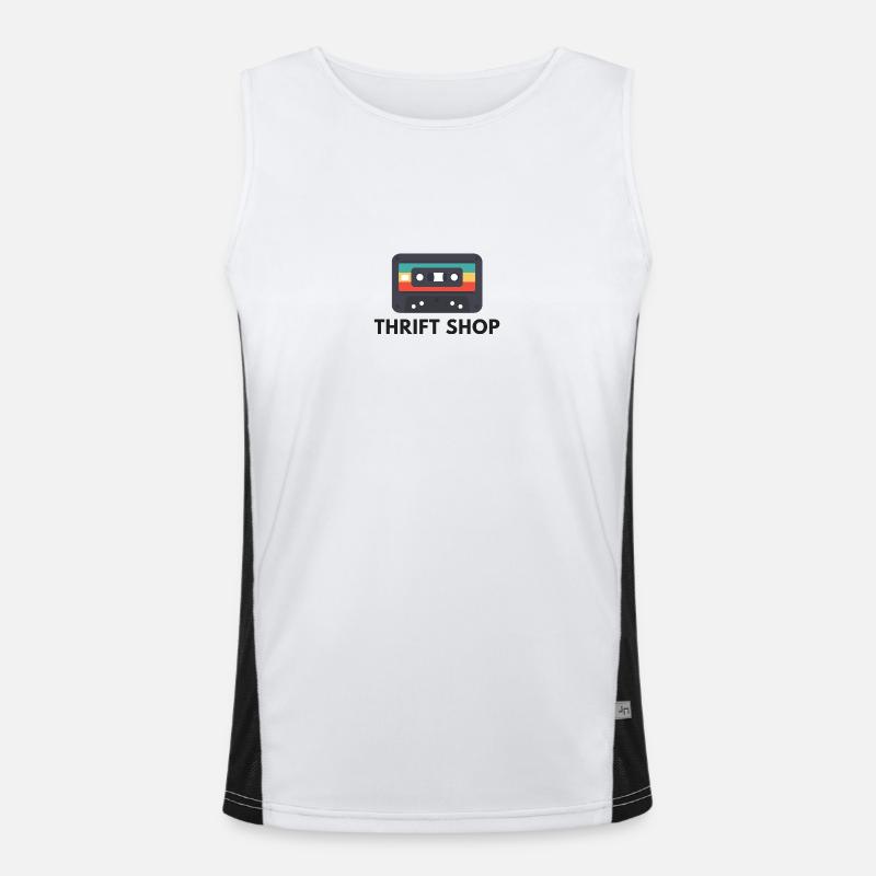 Old School Diskette – Thrift Shop Vibes Funktionelles Kontrast-Tank Top für Männer 