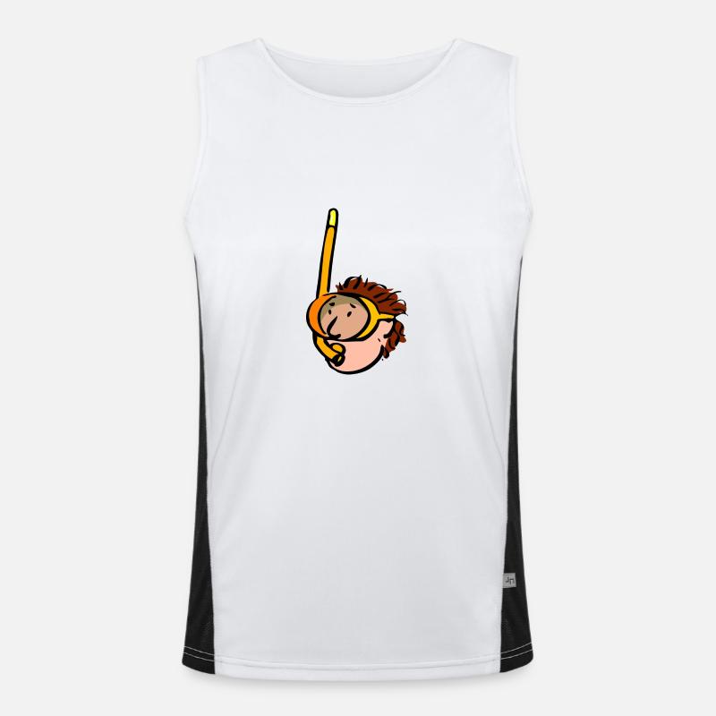 Schnorchler. Geschenkidee Funktionelles Kontrast-Tank Top für Männer 