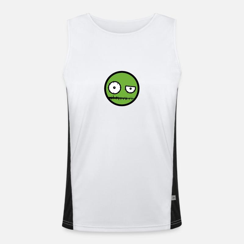 Zombie - Men's Functional Contrast Tank Top  - white/black
