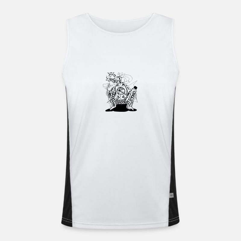 22 rot1 Funktionelles Kontrast-Tank Top für Männer 
