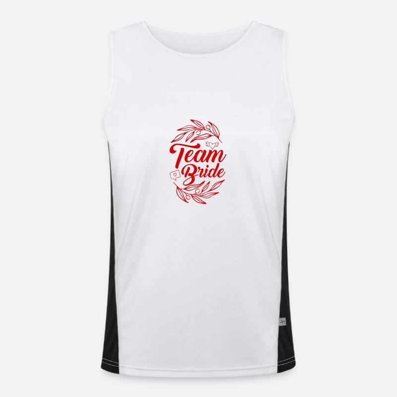 Team Bride Funktionelles Kontrast-Tank Top für Männer 