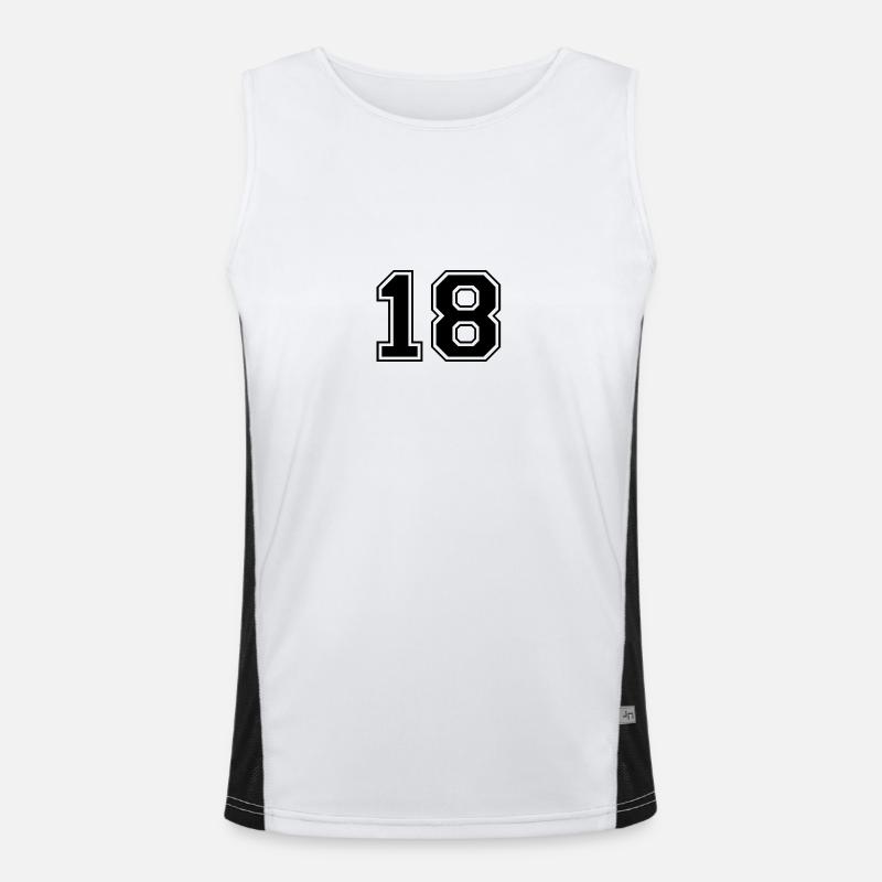 18. Geburtstag Funktionelles Kontrast-Tank Top für Männer 