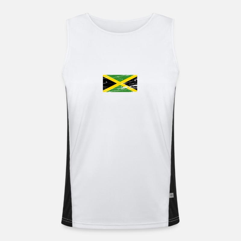 Drapeau de la Jamaïque Débardeur respirant contrasté Homme 
