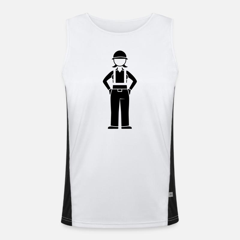 Construction Worker Construction House Construction - Men's Functional Contrast Tank Top - white/black