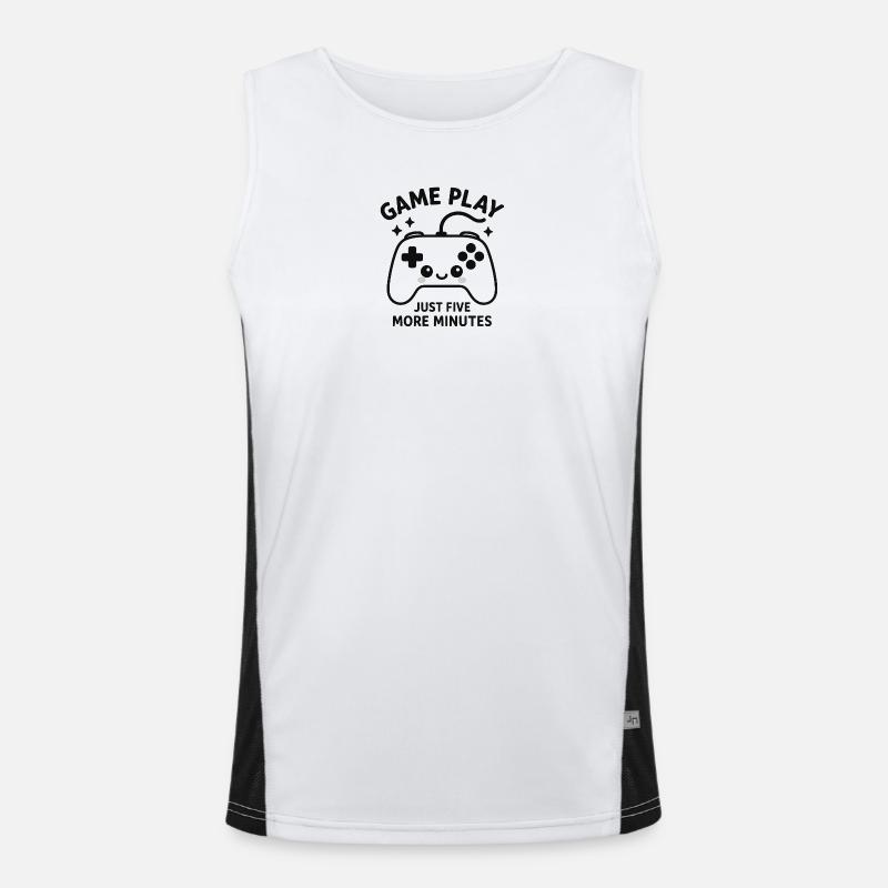 Playing time five minutes left Men's Functional Contrast Tank Top 