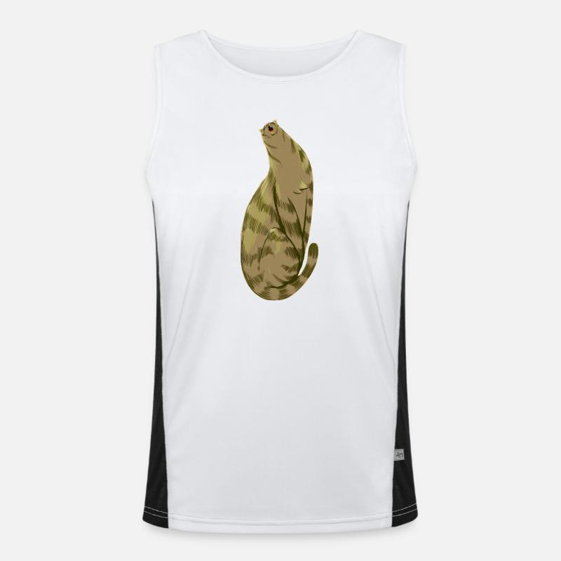 Squishy Olive Funktionelles Kontrast-Tank Top für Männer 