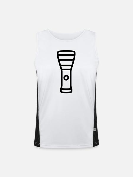 Flashlight - Men's Functional Contrast Tank Top - white/black