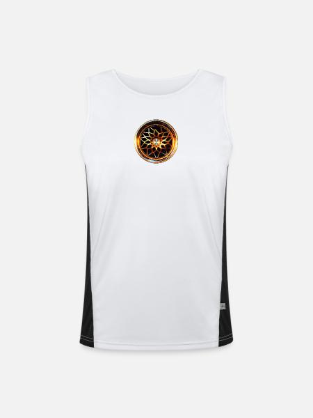 Car Rim - Funktionelles Kontrast-Tank Top für Männer  - Weiß/Schwarz - Vorne