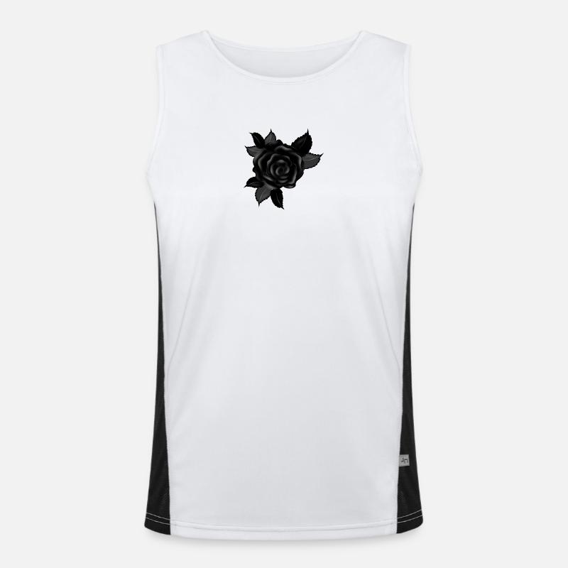 black gothic rose Men's Functional Contrast Tank Top 