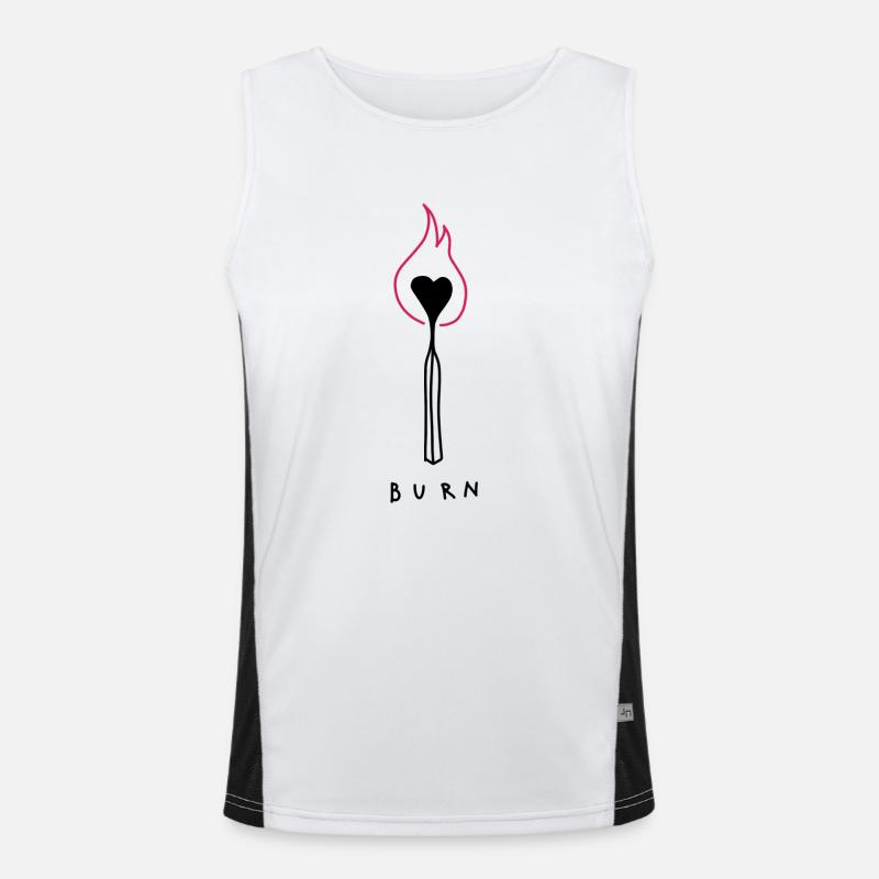 Burn heart Men's Functional Contrast Tank Top 
