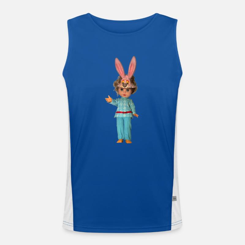 Hasen Puppe Funktionelles Kontrast-Tank Top für Männer 