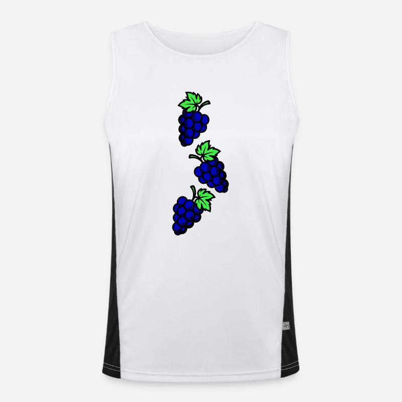 Grapes Symbol Grapes Men's Functional Contrast Tank Top 