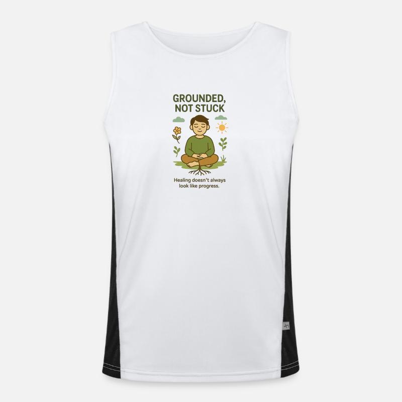 Grounded, Not Stuck Men's Functional Contrast Tank Top 