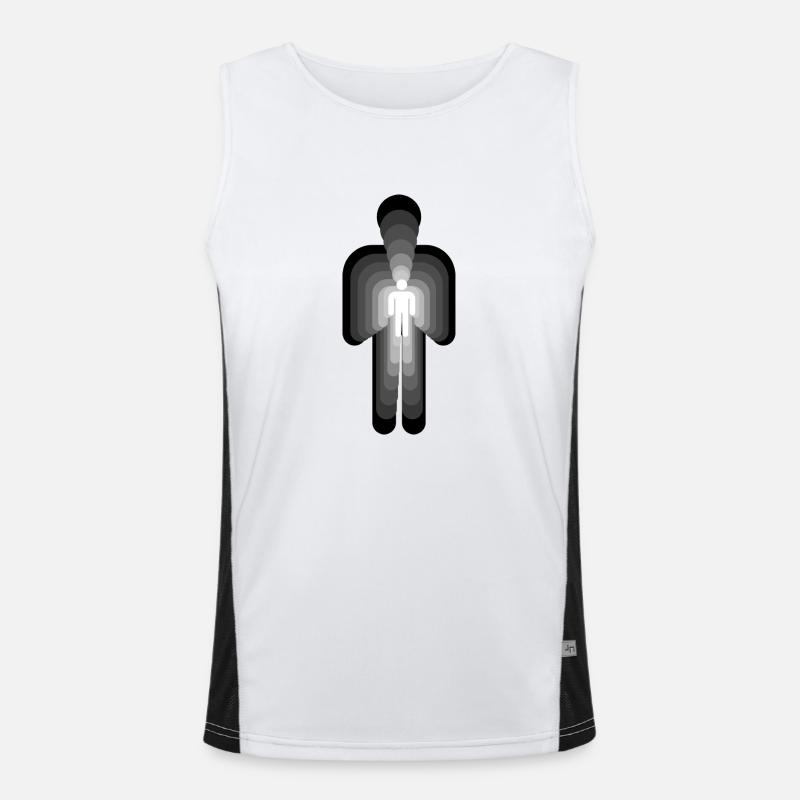 3D - MENSCH inverted Funktionelles Kontrast-Tank Top für Männer 