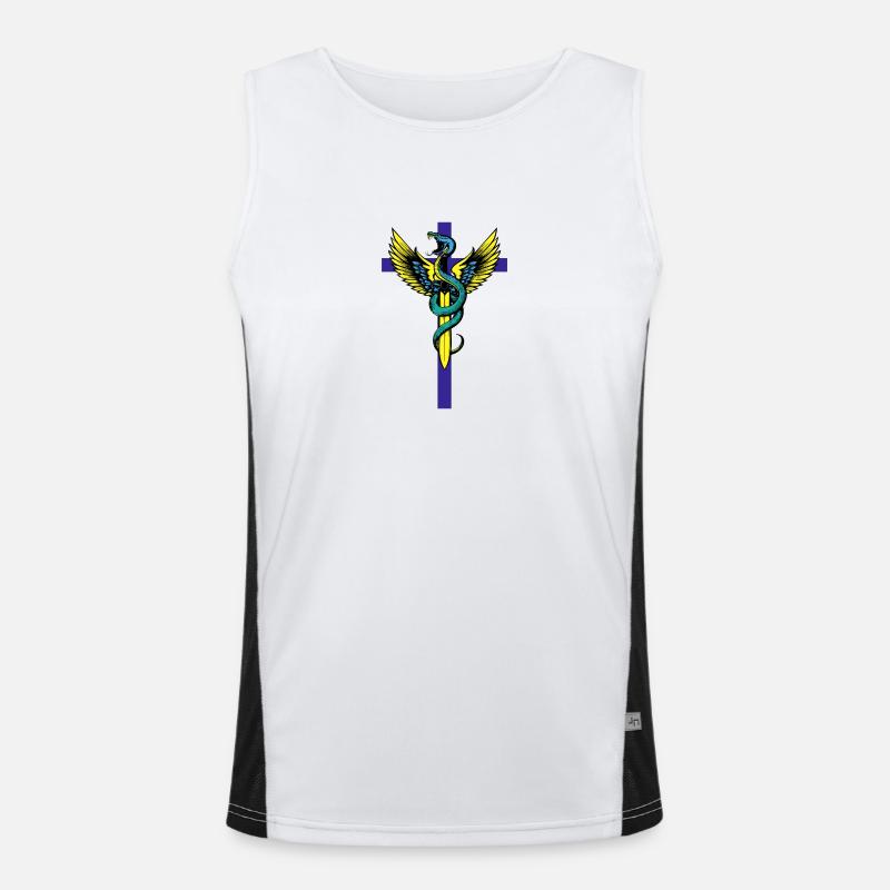Croix de serpent Débardeur respirant contrasté Homme 
