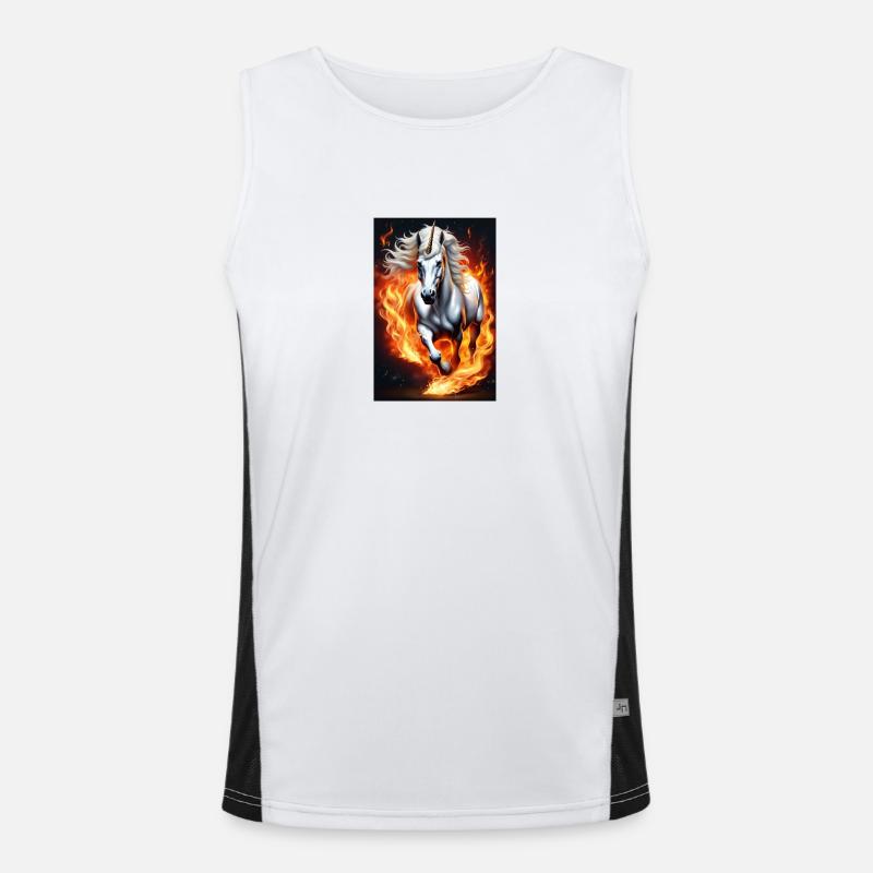 White Animals Einhorn Funktionelles Kontrast-Tank Top für Männer 