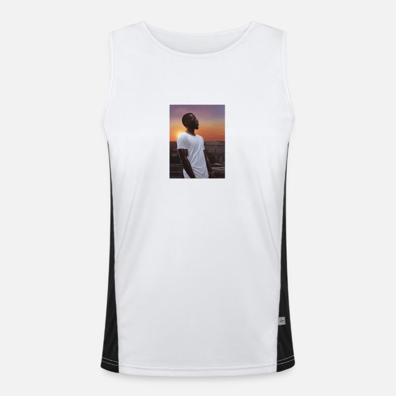 Sunset No.2 Funktionelles Kontrast-Tank Top für Männer 