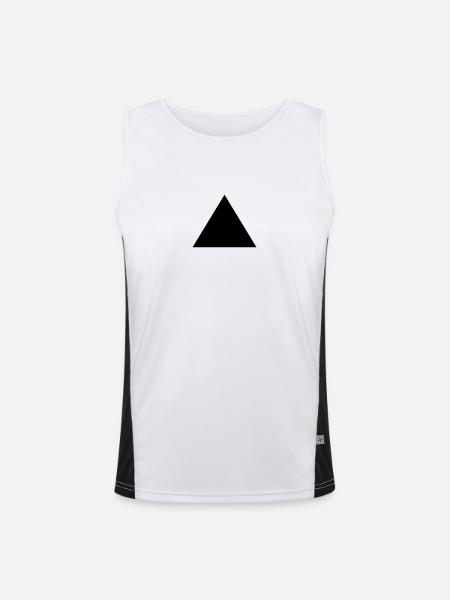Triangle, pyramid (cheap!) - Débardeur respirant contrasté Homme - blanc/noir